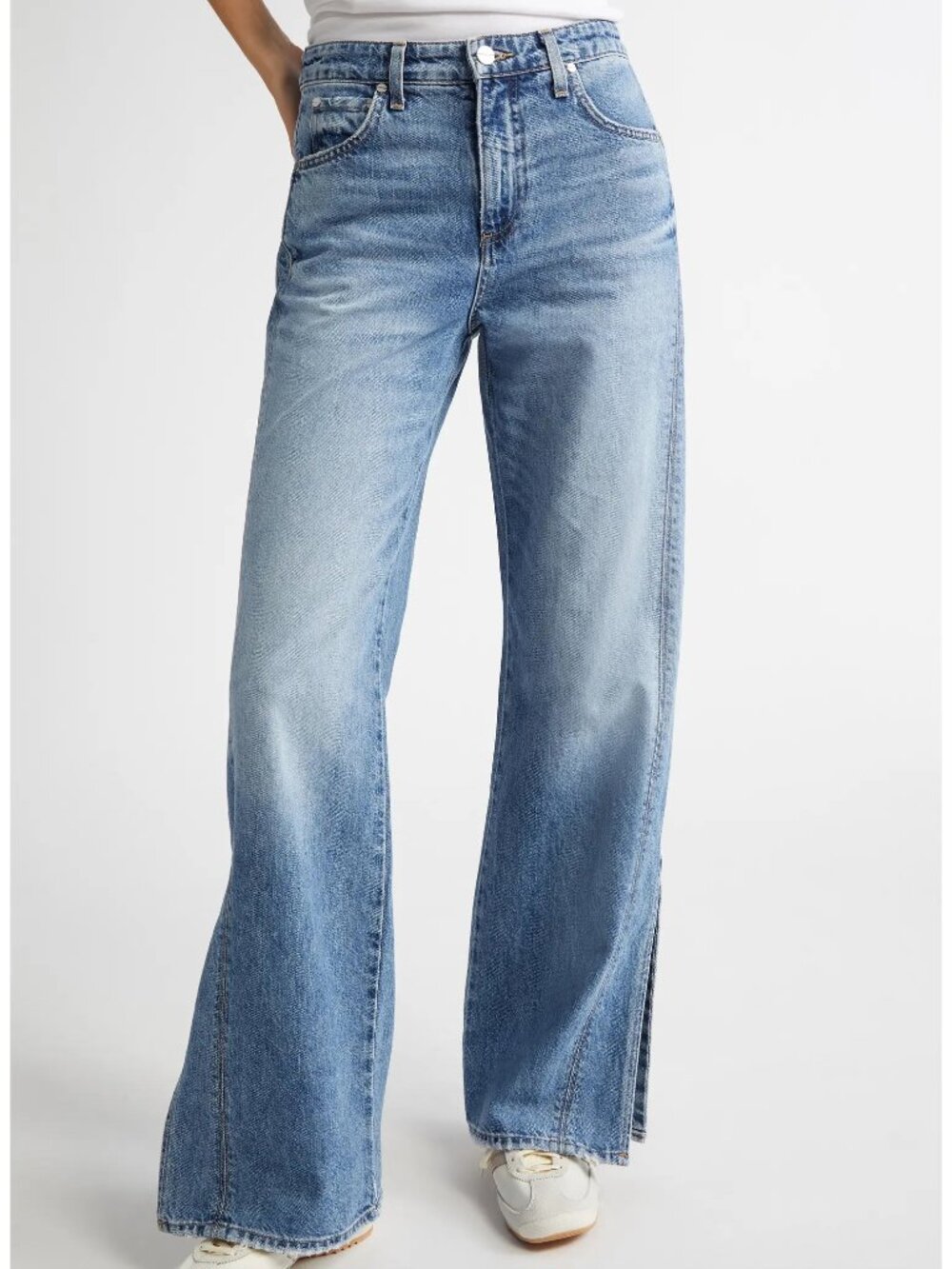 TWP Mid-Rise Jeans + wide leg